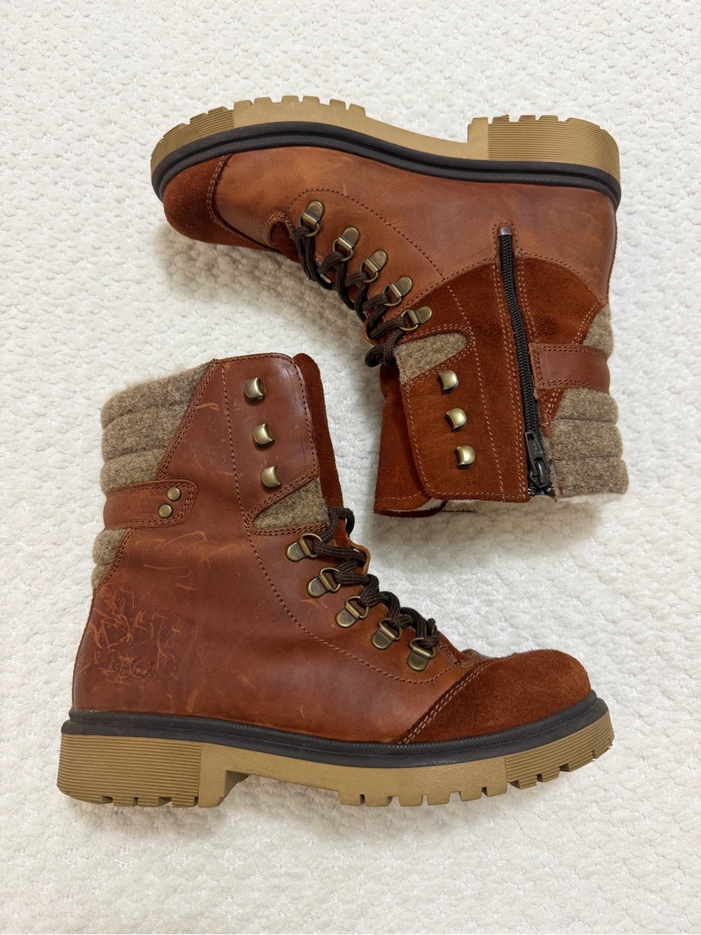 Bos. & Co. Angus Waterproof Leather Winter Boots Brown Women’s Size 37 US 6-6.5
